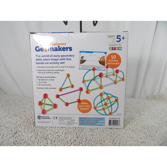 STEM Explorers Geomakers STEM Toy Assorted Colors 58 Pieces - Picture 2 of 3
